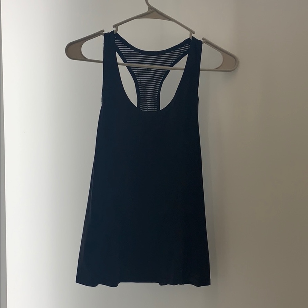 Lululemon Black Tank with Peakaboo Mesh Back